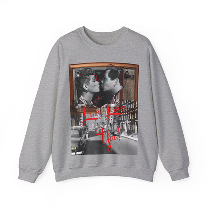 Vintage Sitcom Couple Graphic Sweatshirt - Retro TV Streetwear Print (Bachi)