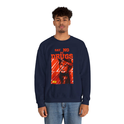 Oversized Graphic Sweatshirt - Latin Icon Orange Stripe Streetwear (Bachi)