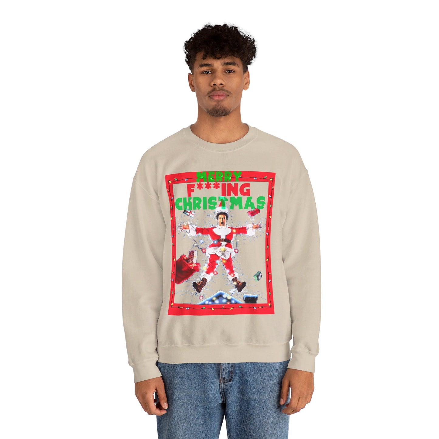 Vintage Holiday Graphic Sweatshirt - 80s Comedy Cinema Print (Bachi)
