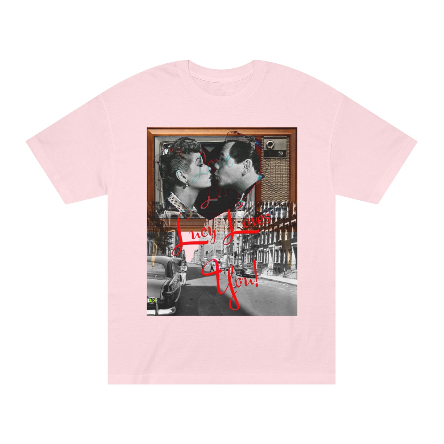 Vintage Sitcom Couple Graphic Tee - Retro TV Streetwear Print (Bachi)
