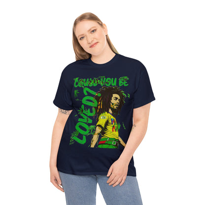 Oversized Graphic Tee - Reggae Legend Portrait Streetwear Print (Bachi)