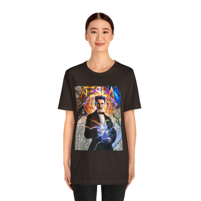 Vintage Science Icon Graphic Tee - Inventor Portrait Streetwear Print (Bachi)
