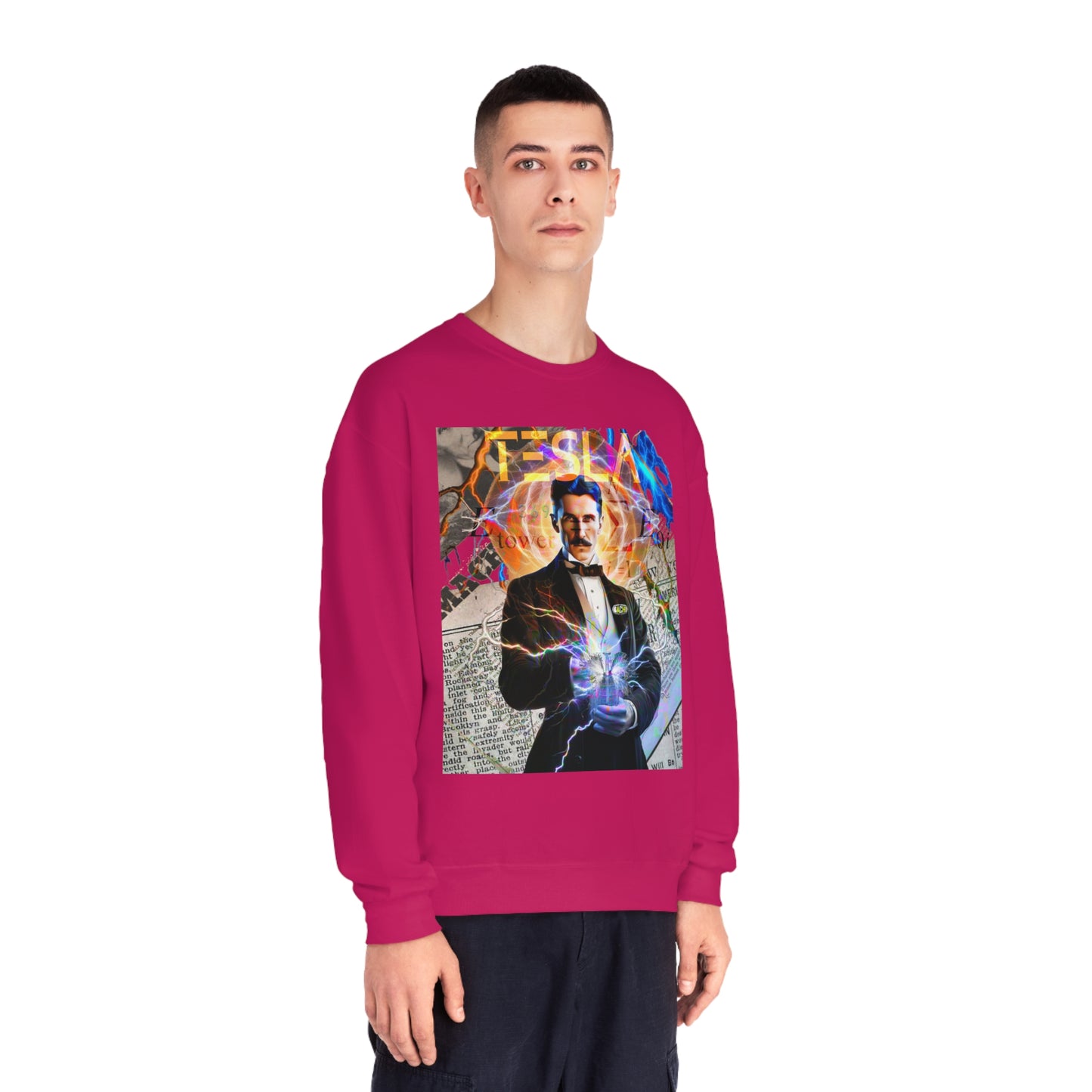 Vintage Science Icon Graphic Sweatshirt - Inventor Portrait Streetwear (Bachi)