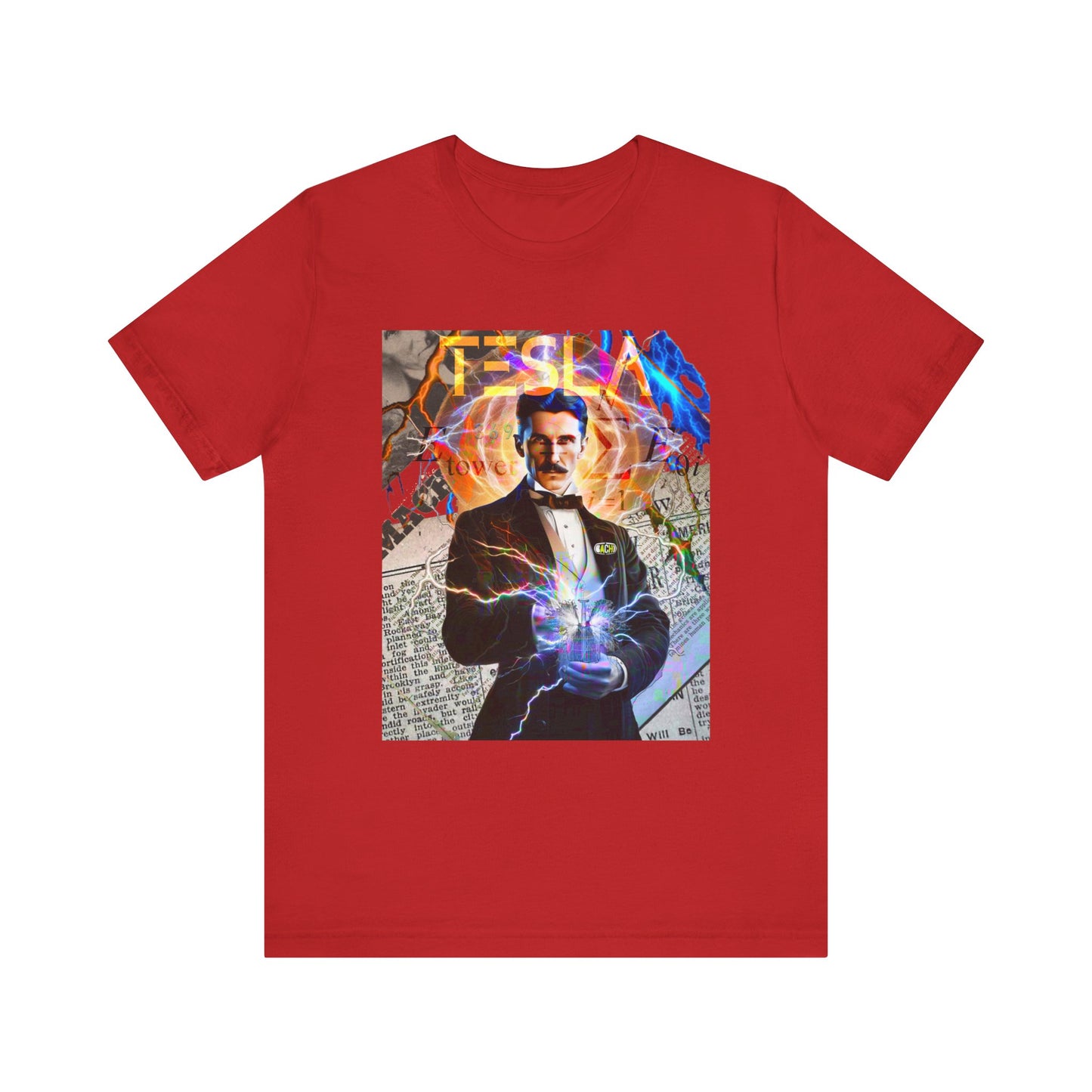 Vintage Science Icon Graphic Tee - Inventor Portrait Streetwear Print (Bachi)