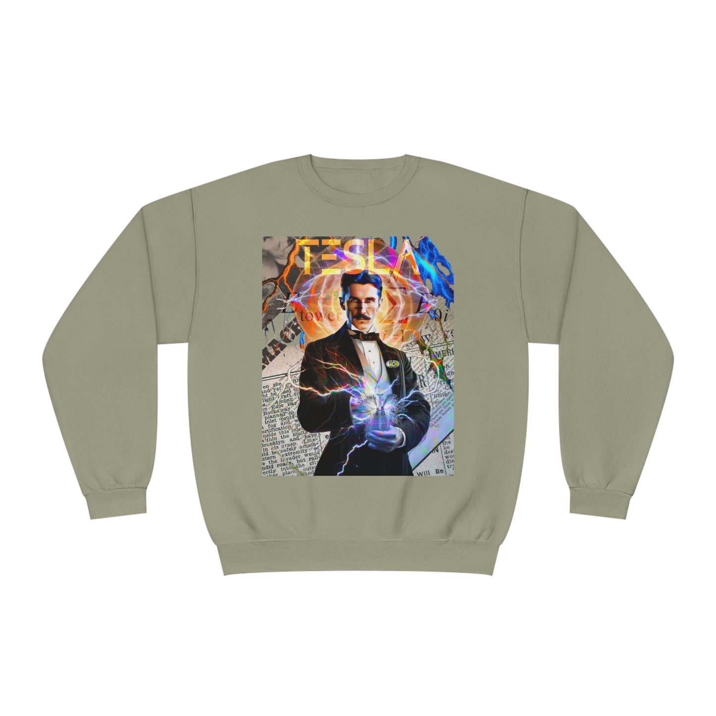 Vintage Science Icon Graphic Sweatshirt - Inventor Portrait Streetwear (Bachi)