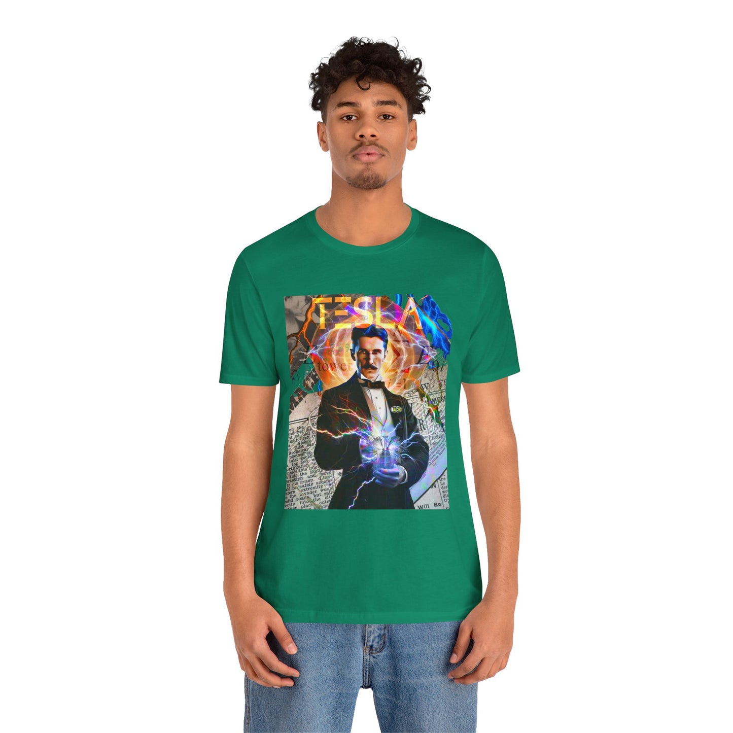 Vintage Science Icon Graphic Tee - Inventor Portrait Streetwear Print (Bachi)