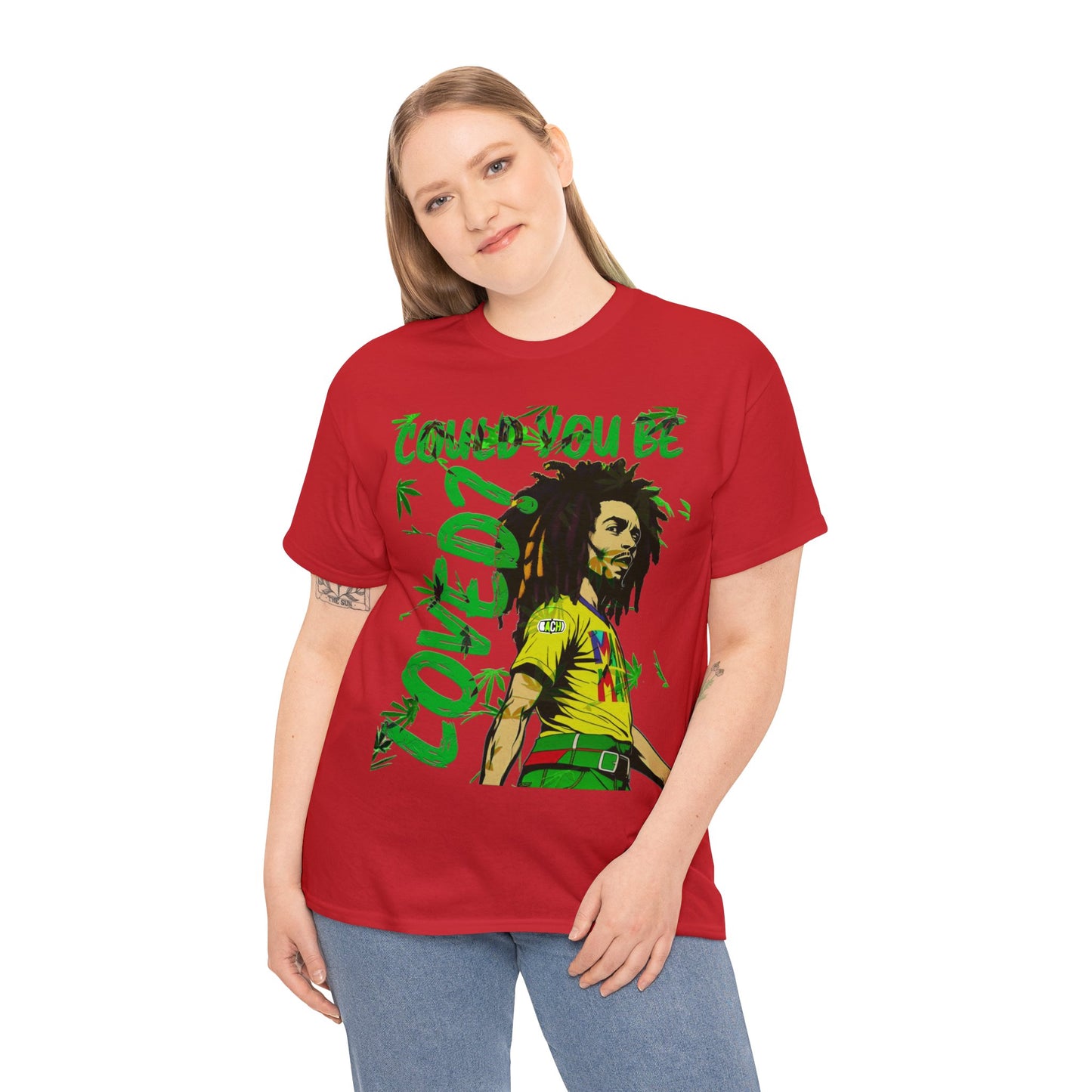 Oversized Graphic Tee - Reggae Legend Portrait Streetwear Print (Bachi)