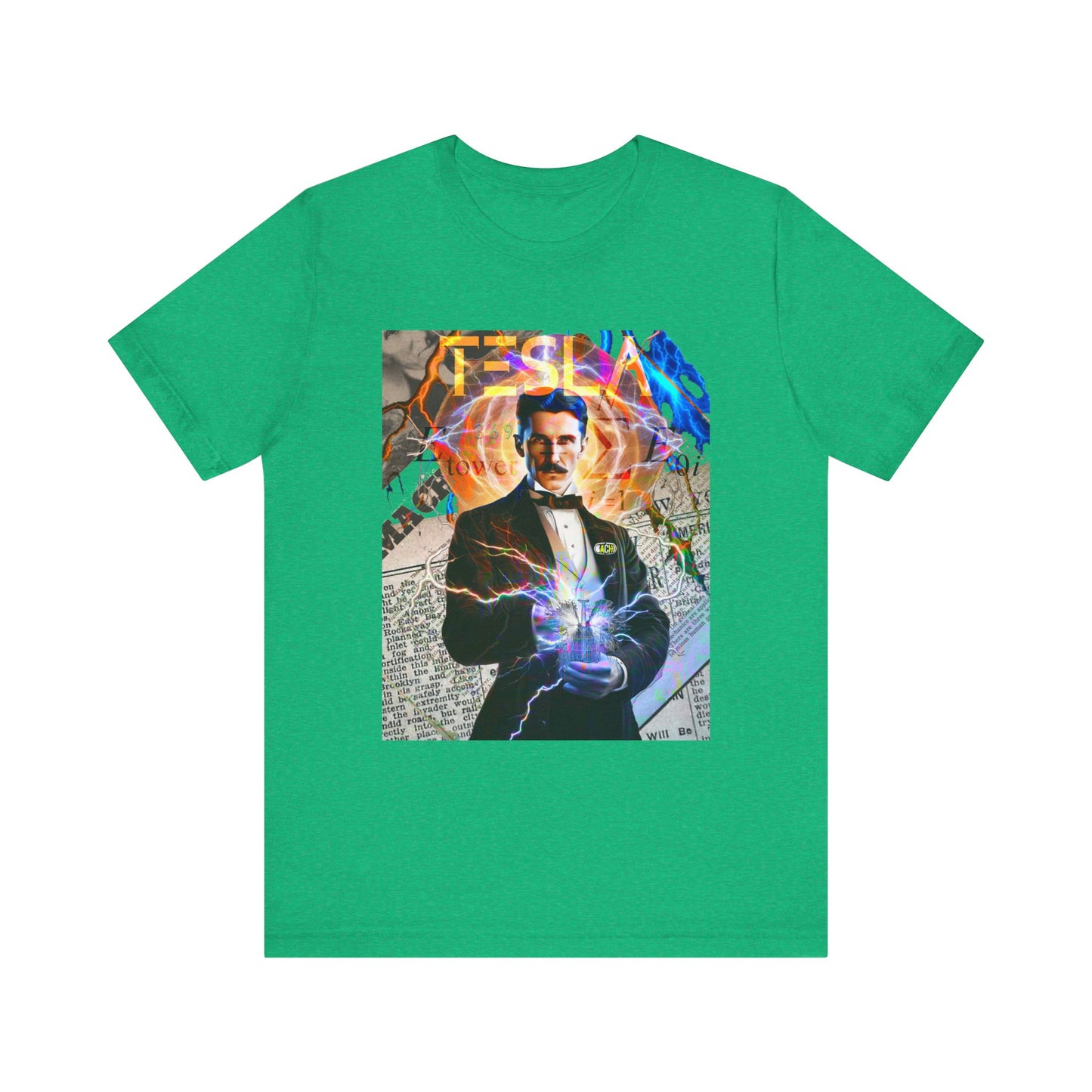Vintage Science Icon Graphic Tee - Inventor Portrait Streetwear Print (Bachi)
