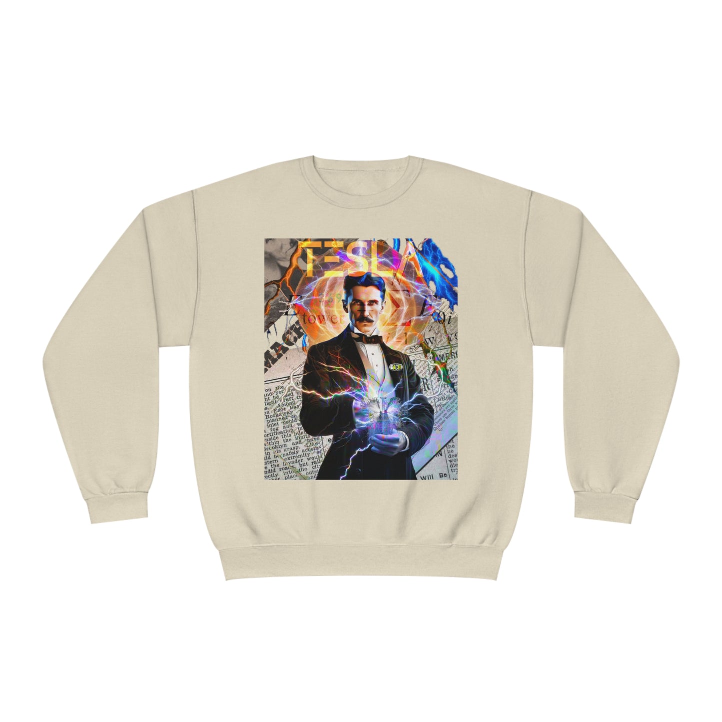 Vintage Science Icon Graphic Sweatshirt - Inventor Portrait Streetwear (Bachi)