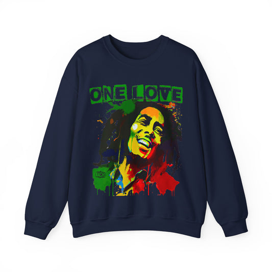 Heavyweight Graphic Sweatshirt - Reggae Legend Portrait Streetwear (Bachi)