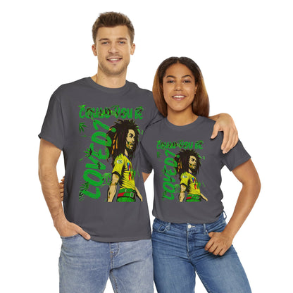 Oversized Graphic Tee - Reggae Legend Portrait Streetwear Print (Bachi)