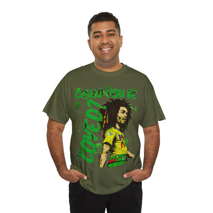 Oversized Graphic Tee - Reggae Legend Portrait Streetwear Print (Bachi)