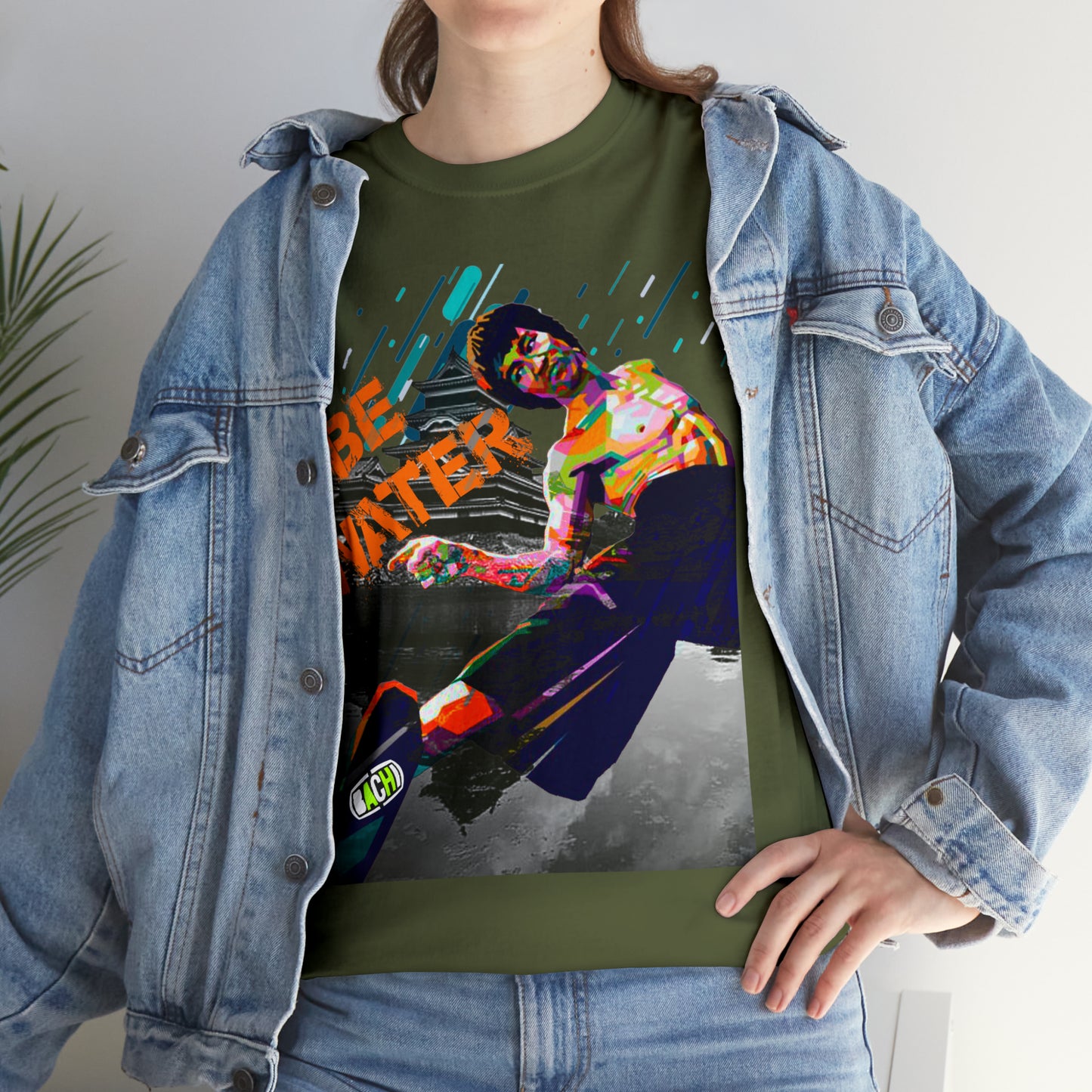 Vintage Martial Arts Graphic Tee - Kung Fu Legend Quote Print (Bachi)