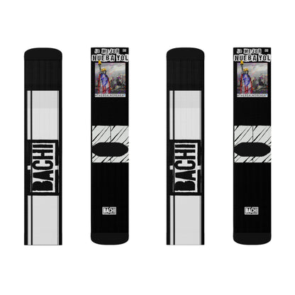 Graphic Crew Socks - Latin Hip-Hop NYC Streetwear Print (Bachi)
