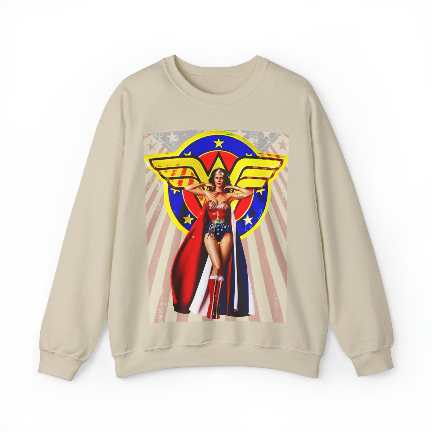 Vintage Female Hero Graphic Sweatshirt - Comic Streetwear Print (Bachi)