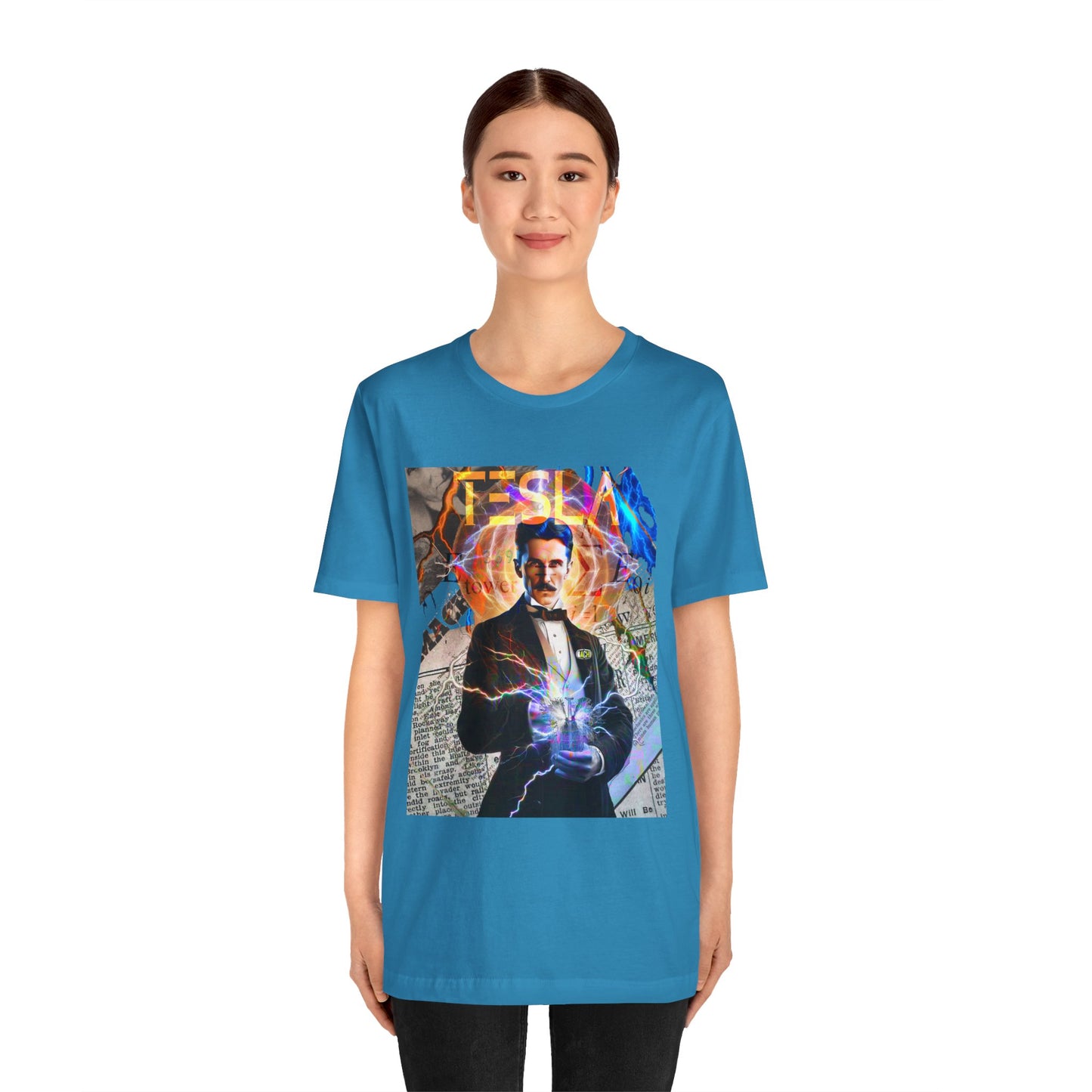Vintage Science Icon Graphic Tee - Inventor Portrait Streetwear Print (Bachi)