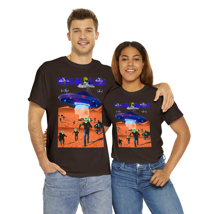 Vintage Sci-Fi Graphic Tee - Alien Invasion Streetwear Print (Bachi)