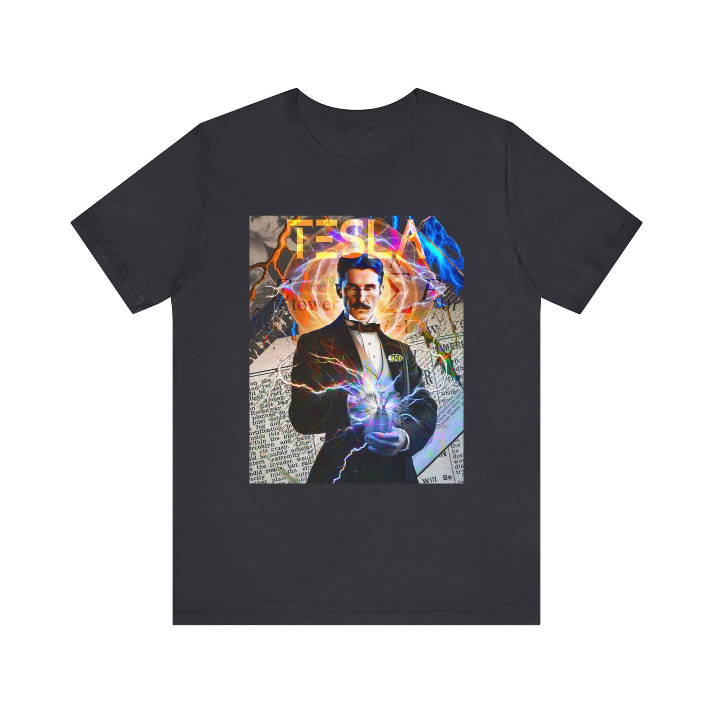 Vintage Science Icon Graphic Tee - Inventor Portrait Streetwear Print (Bachi)