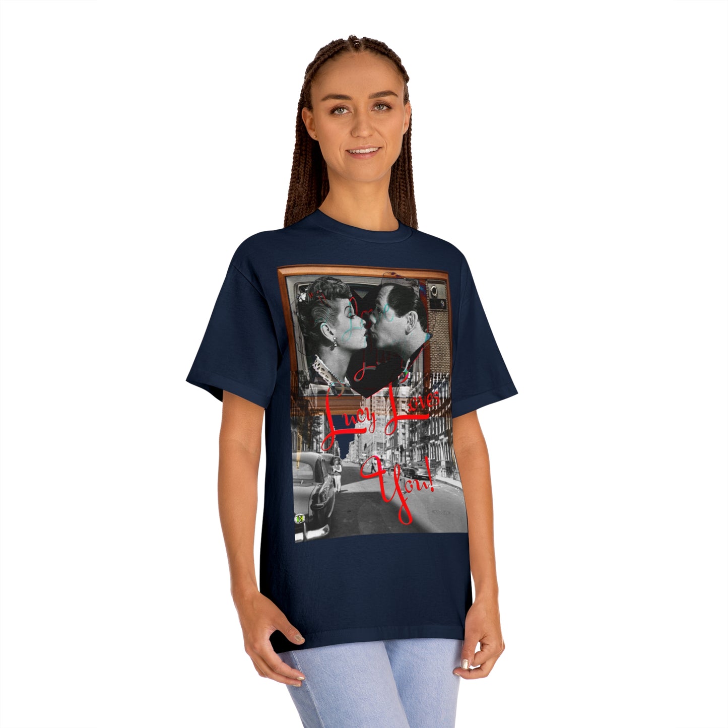 Vintage Sitcom Couple Graphic Tee - Retro TV Streetwear Print (Bachi)