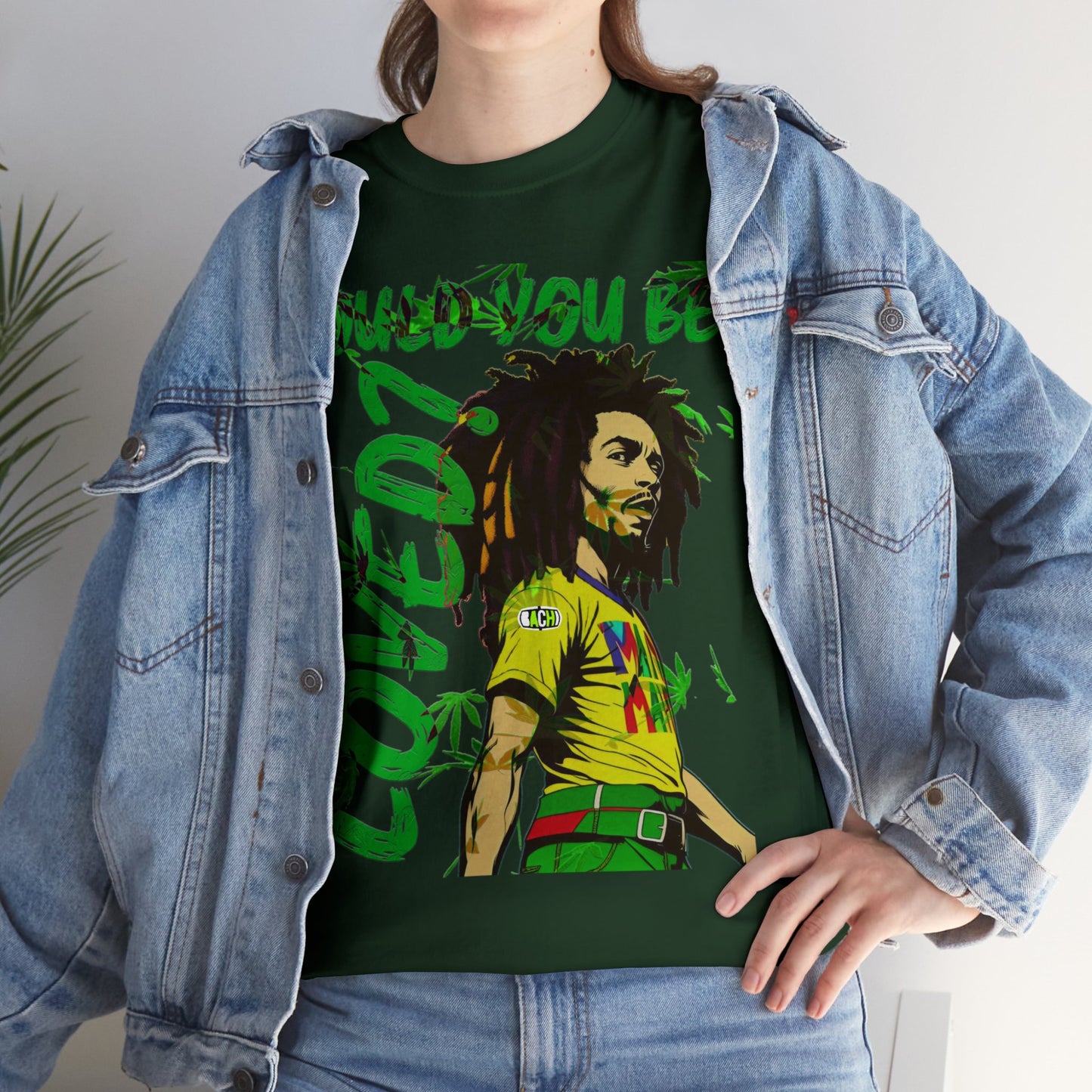 Oversized Graphic Tee - Reggae Legend Portrait Streetwear Print (Bachi)