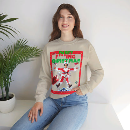 Vintage Holiday Graphic Sweatshirt - 80s Comedy Cinema Print (Bachi)