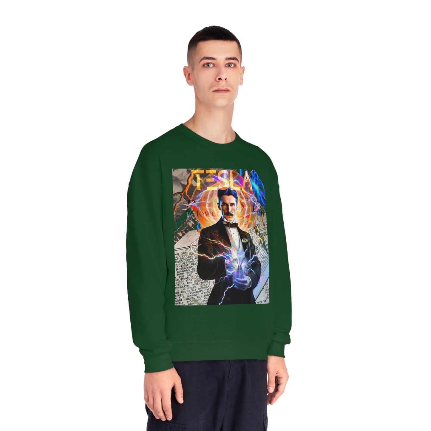 Vintage Science Icon Graphic Sweatshirt - Inventor Portrait Streetwear (Bachi)