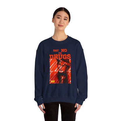 Oversized Graphic Sweatshirt - Latin Icon Orange Stripe Streetwear (Bachi)