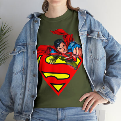 Vintage Comic Hero Graphic Tee - Cape Streetwear Print (Bachi)