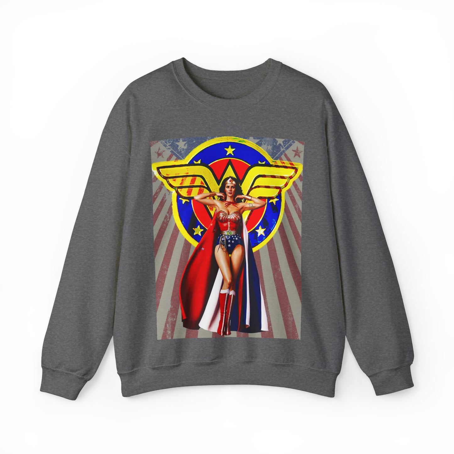 Vintage Female Hero Graphic Sweatshirt - Comic Streetwear Print (Bachi)