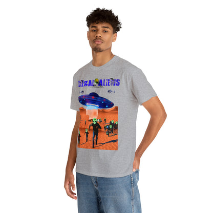 Vintage Sci-Fi Graphic Tee - Alien Invasion Streetwear Print (Bachi)