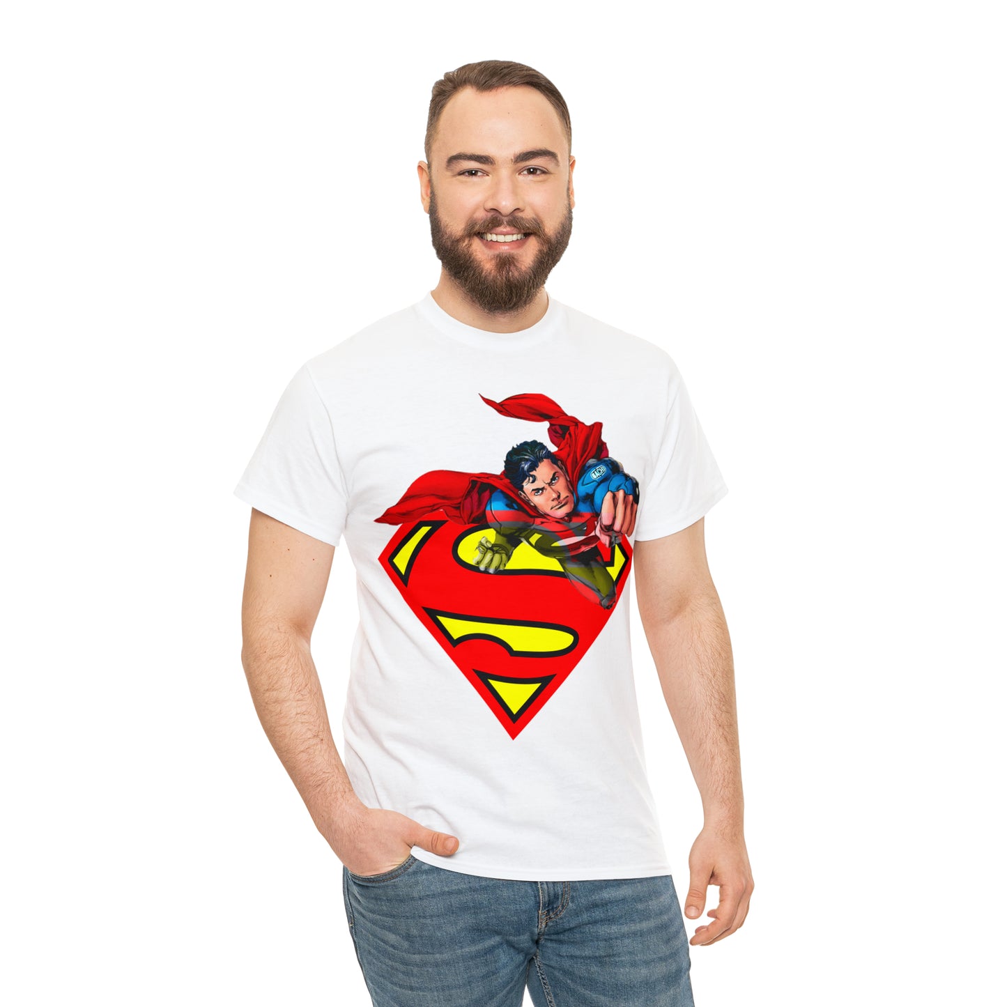 Vintage Comic Hero Graphic Tee - Cape Streetwear Print (Bachi)