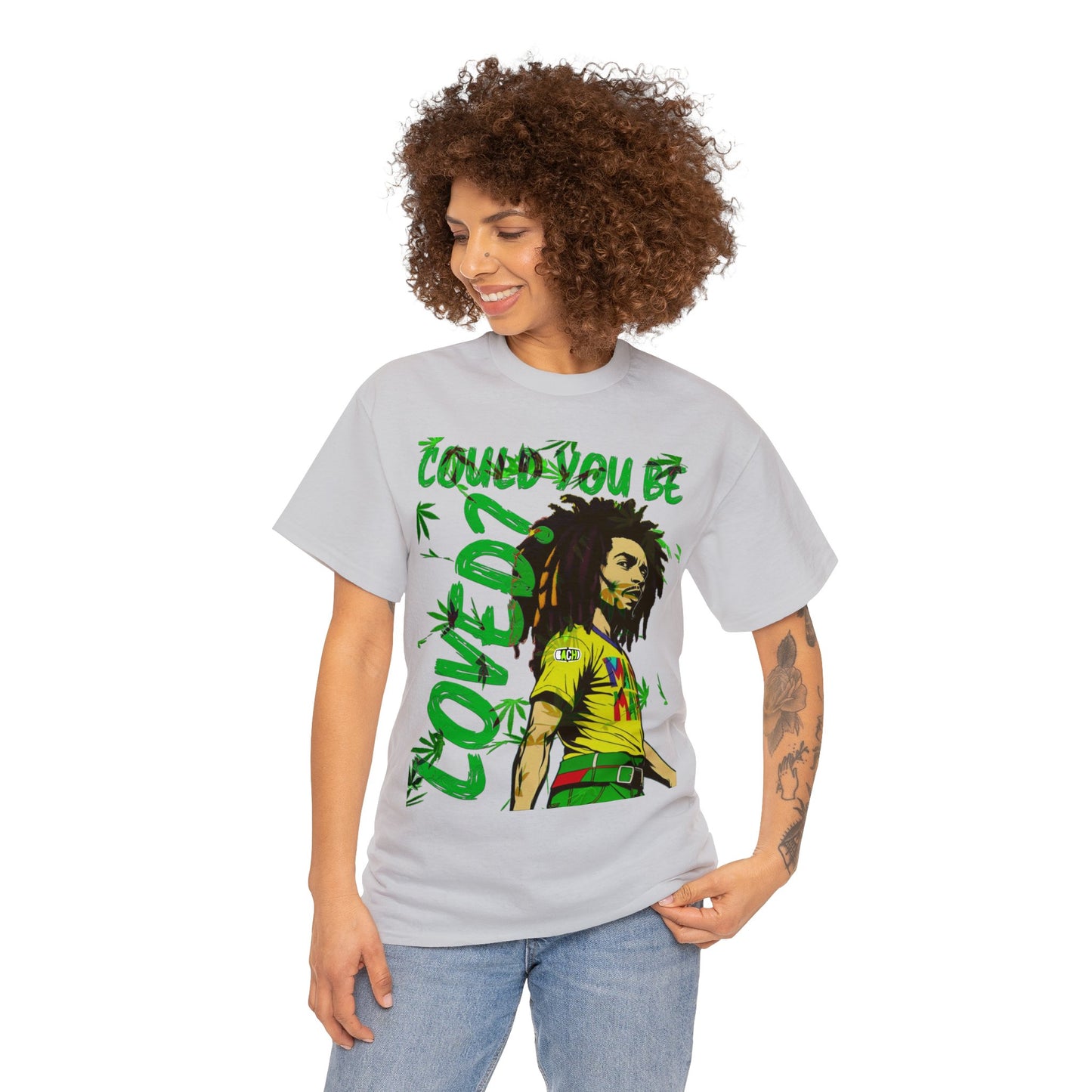 Oversized Graphic Tee - Reggae Legend Portrait Streetwear Print (Bachi)