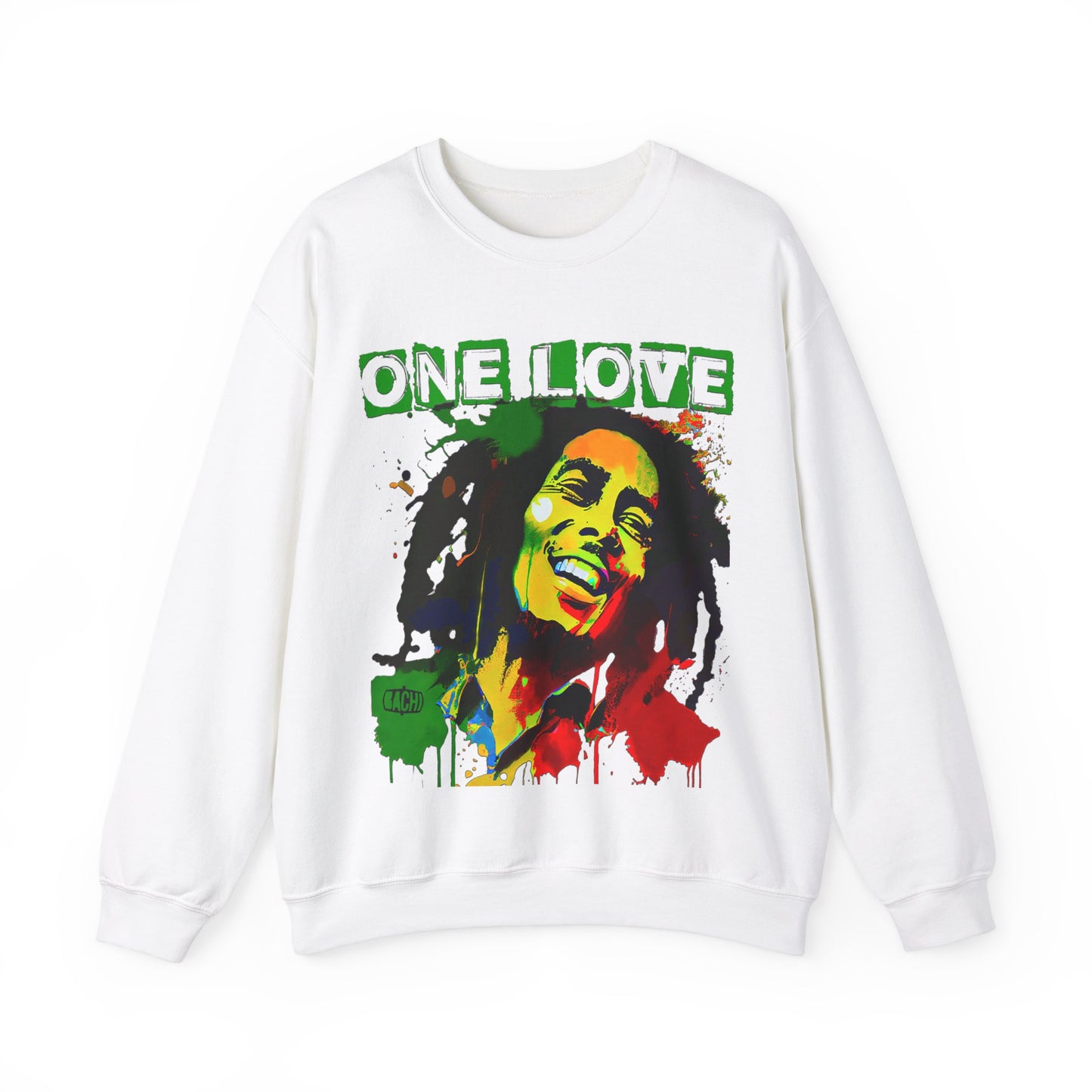Heavyweight Graphic Sweatshirt - Reggae Legend Portrait Streetwear (Bachi)