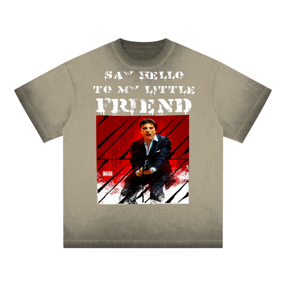 Oversized Graphic Tee - Cult Cinema Quote Streetwear Print (Bachi)