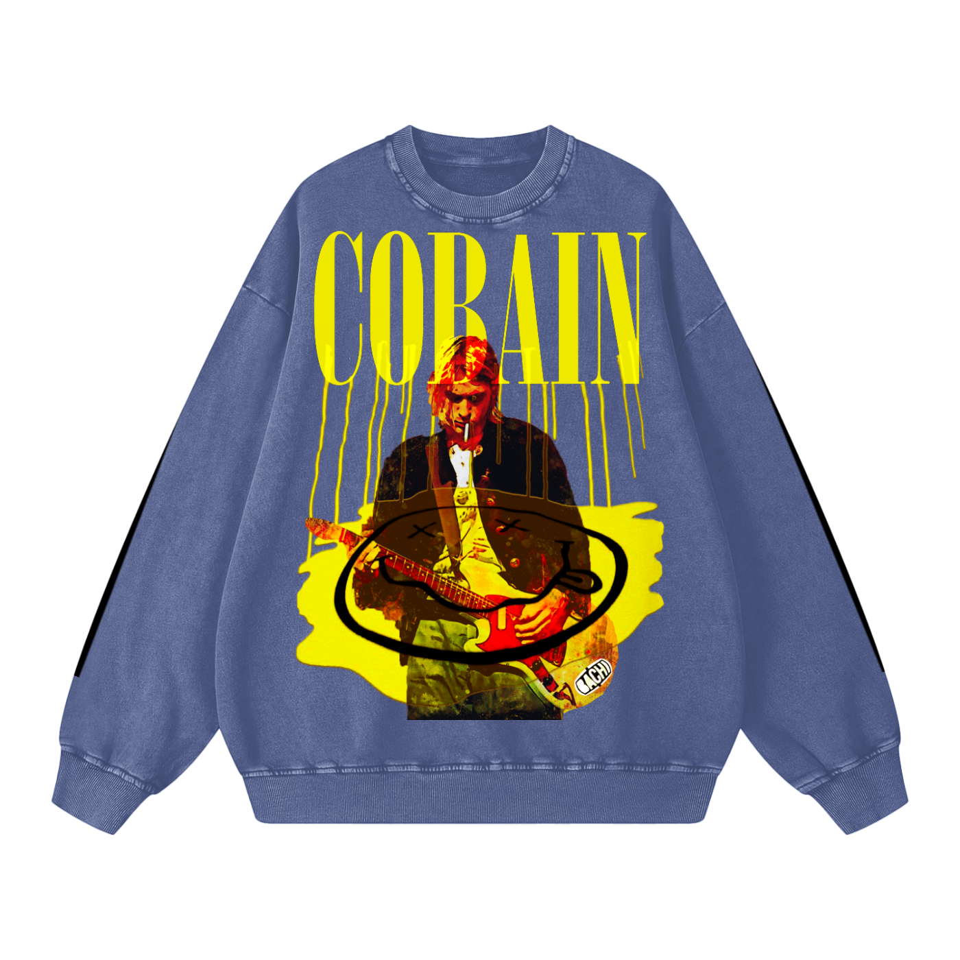 Vintage 90s Grunge Graphic Sweatshirt - Rock Icon Spirit Streetwear (Bachi)