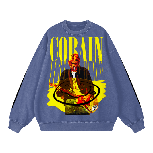 Vintage 90s Grunge Graphic Sweatshirt - Rock Icon Spirit Streetwear (Bachi)