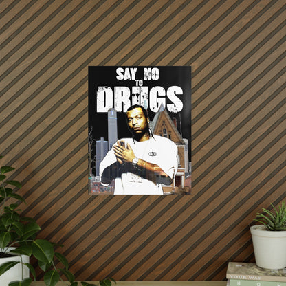 Vintage Hip-Hop Wall Art Poster - Detroit Legend Portrait Print (Bachi)