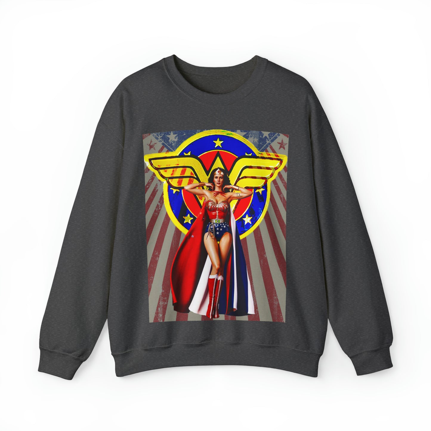 Vintage Female Hero Graphic Sweatshirt - Comic Streetwear Print (Bachi)