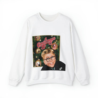 Vintage Holiday Graphic Sweatshirt - 80s Family Cinema Print (Bachi)