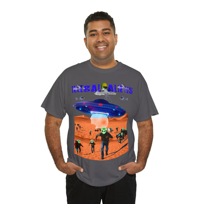 Vintage Sci-Fi Graphic Tee - Alien Invasion Streetwear Print (Bachi)