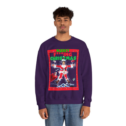 Vintage Holiday Graphic Sweatshirt - 80s Comedy Cinema Print (Bachi)