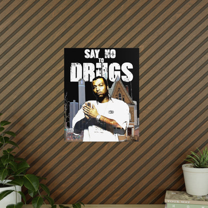 Vintage Hip-Hop Wall Art Poster - Detroit Legend Portrait Print (Bachi)
