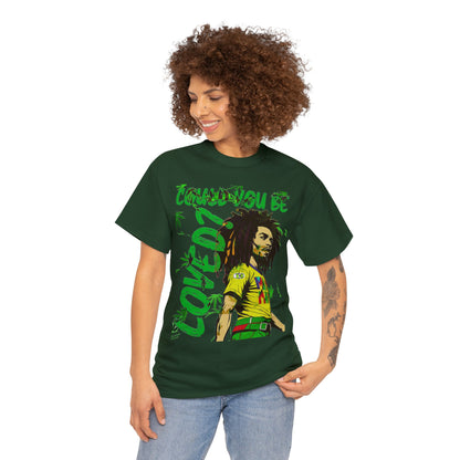 Oversized Graphic Tee - Reggae Legend Portrait Streetwear Print (Bachi)