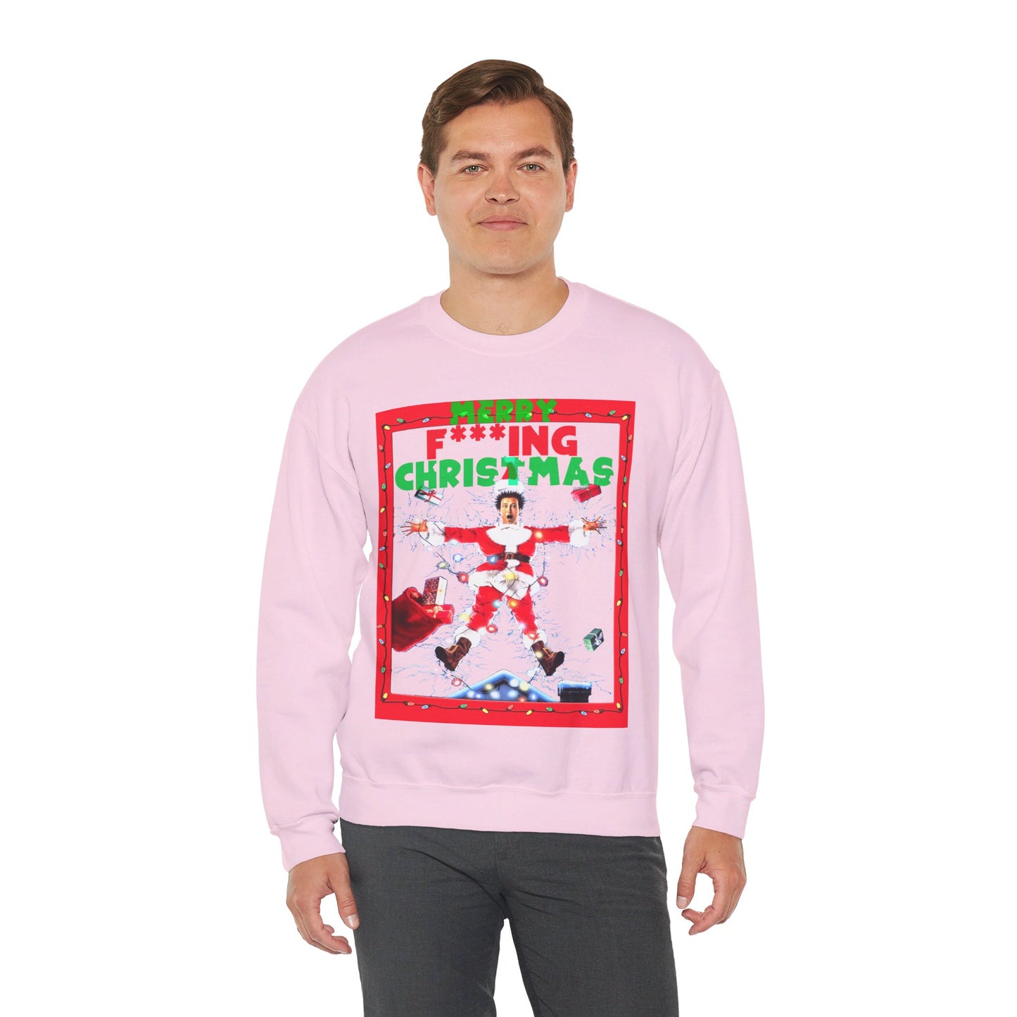 Vintage Holiday Graphic Sweatshirt - 80s Comedy Cinema Print (Bachi)