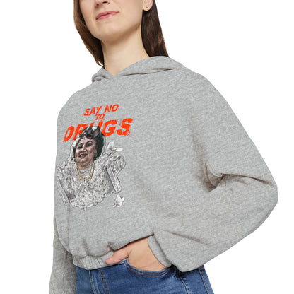 Cinched Hem Graphic Hoodie - Latin Icon Streetwear Print (Bachi)