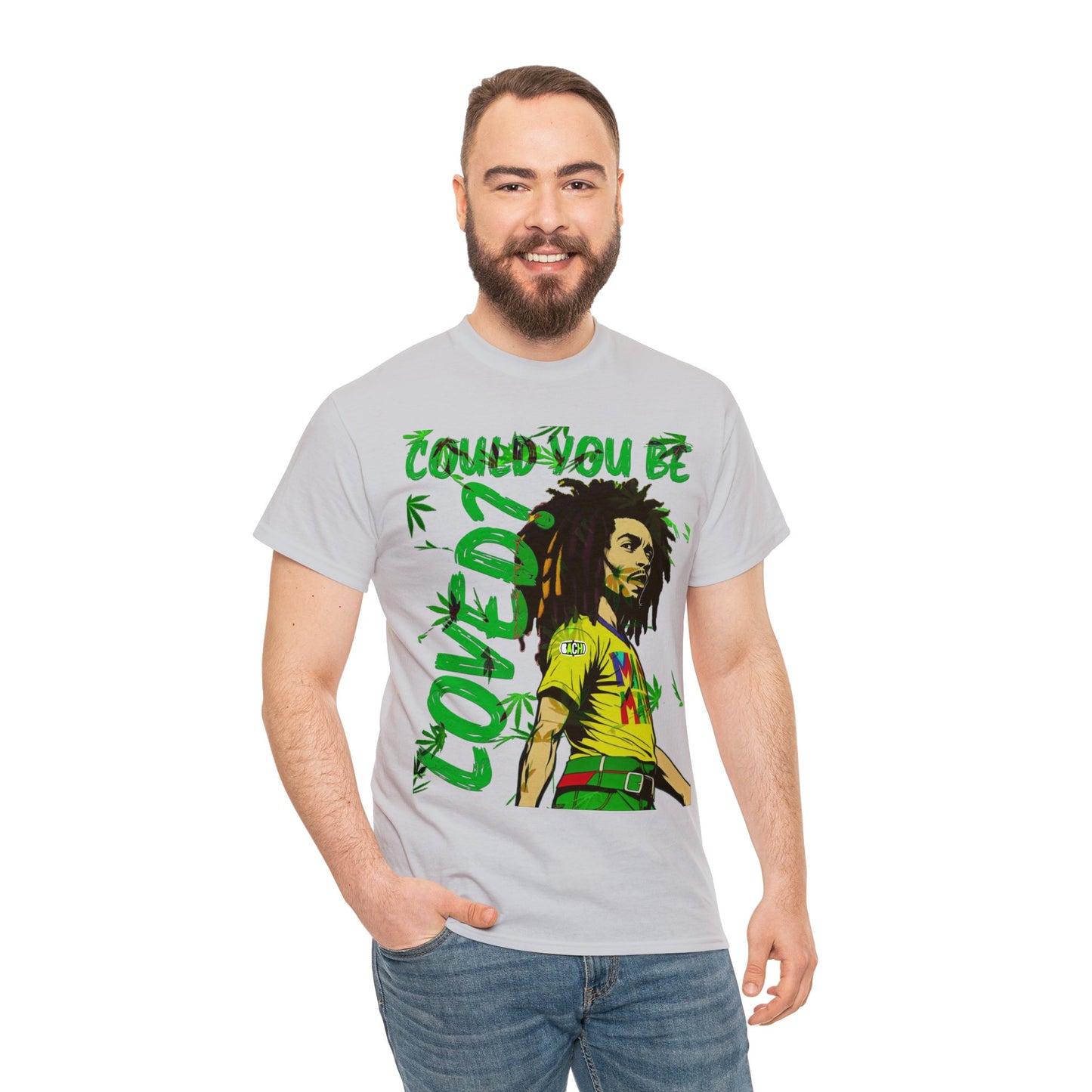 Oversized Graphic Tee - Reggae Legend Portrait Streetwear Print (Bachi)