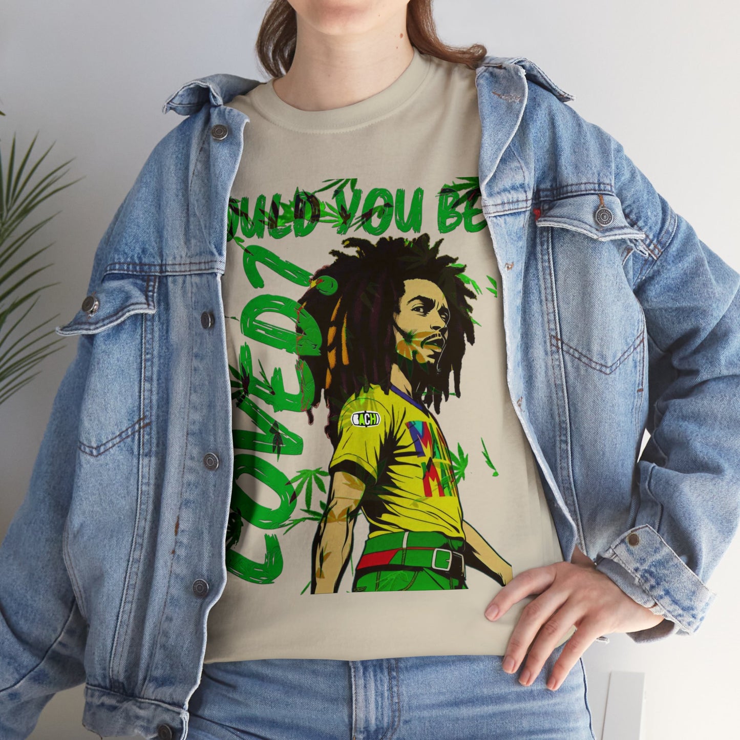Oversized Graphic Tee - Reggae Legend Portrait Streetwear Print (Bachi)