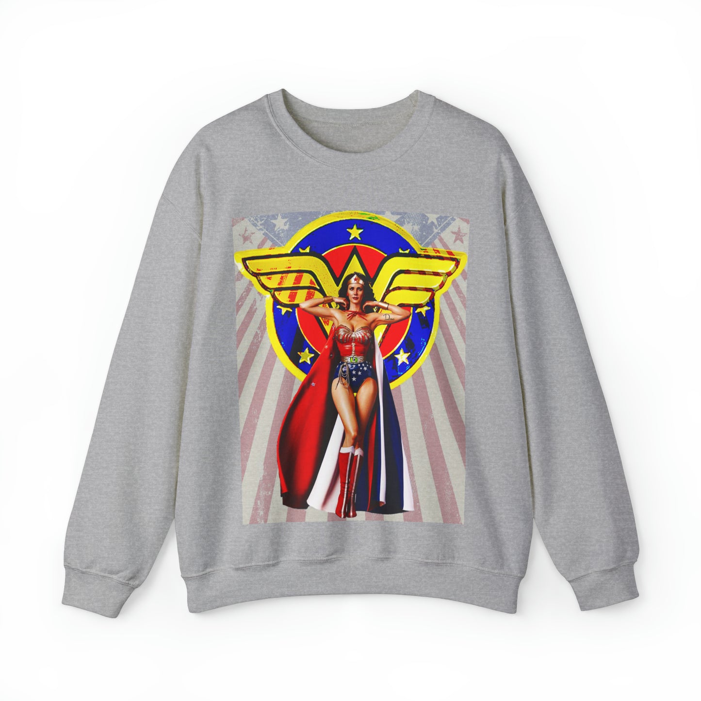 Vintage Female Hero Graphic Sweatshirt - Comic Streetwear Print (Bachi)
