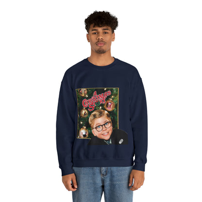 Vintage Holiday Graphic Sweatshirt - 80s Family Cinema Print (Bachi)