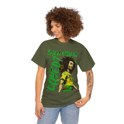 Oversized Graphic Tee - Reggae Legend Portrait Streetwear Print (Bachi)